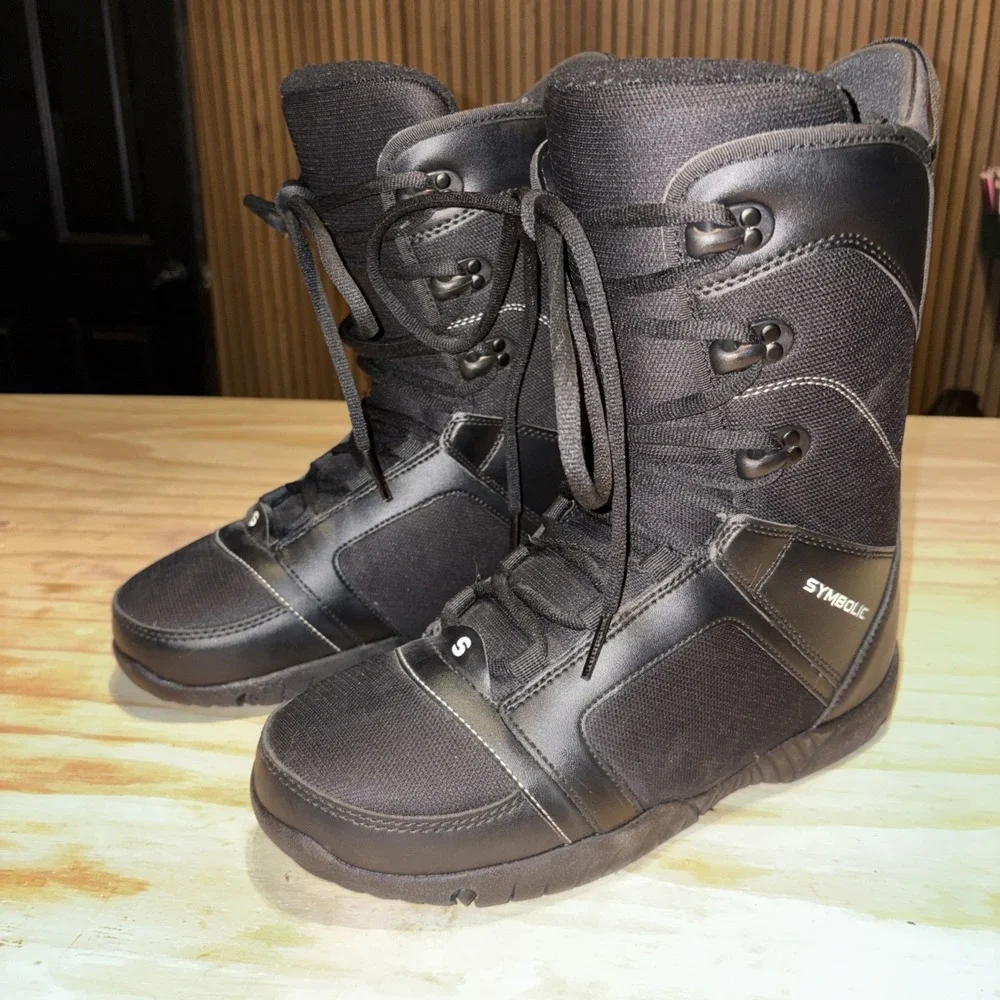 Symbolic Ultra Light Black Snowboard Boots Men's Sz 9 Very Good Cond.